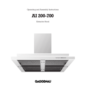 Manual Gaggenau AI200700 Cooker Hood