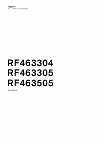 Mode d’emploi Gaggenau RF463305 Congélateur