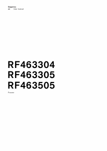 Manual Gaggenau RF463305 Freezer