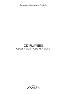Manual Naim CD555 CD Player
