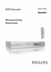 Käyttöohje Philips DVDR730 DVD-soitin