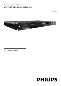 Návod Philips DVP3580 DVD prehrávač