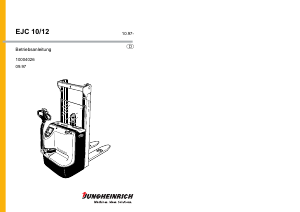 Bedienungsanleitung Jungheinrich EJC 10 Gabelstapler