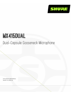 Handleiding Shure MX415DUAL Microfoon