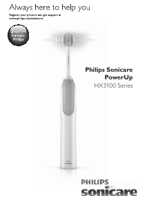 사용 설명서 필립스 HX3120 Sonicare PowerUp 전기 칫솔