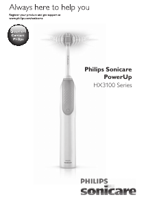 Руководство Philips HX3120 Sonicare PowerUp Электрическая зубная щетка