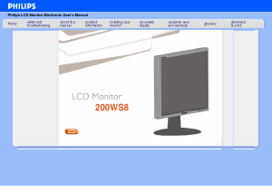 Manual Philips 200WS8FB LCD Monitor