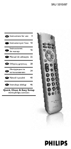 Manuale Philips SRU5010 Telecomando