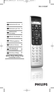 Manual de uso Philips SRU5150 Control remoto