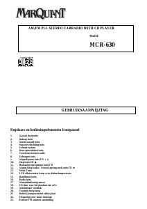 Handleiding MarQuant MCR-630 Autoradio