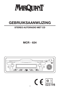 Handleiding MarQuant MCR-634 Autoradio