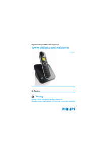 Bruksanvisning Philips CD6501B Trådlös telefon