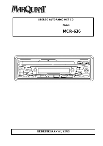 Handleiding MarQuant MCR-636 Autoradio