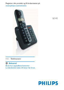 Bruksanvisning Philips SE1451B Trådløs telefon
