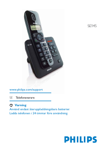 Bruksanvisning Philips SE1451B Trådlös telefon