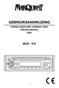 Handleiding MarQuant MCR-670 Autoradio