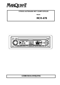 Handleiding MarQuant MCR-678 Autoradio