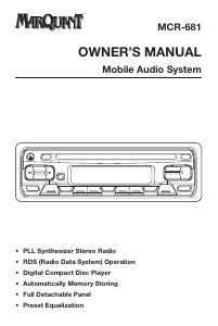 Handleiding MarQuant MCR-681 Autoradio