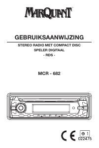 Handleiding MarQuant MCR-682 Autoradio