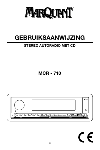 Handleiding MarQuant MCR-710 Autoradio