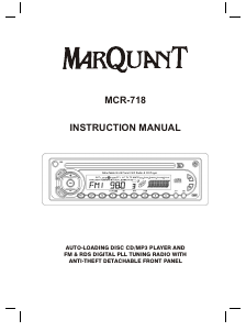 Handleiding MarQuant MCR-718 Autoradio