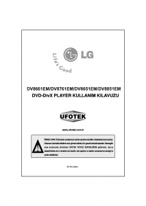 Kullanım kılavuzu LG DV8651EM DVD oynatıcısı