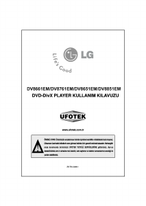 Kullanım kılavuzu LG DV8661EM DVD oynatıcısı