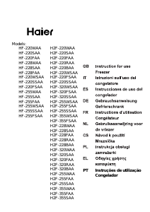 Bedienungsanleitung Haier H2F-255WSAA(UK) Gefrierschrank