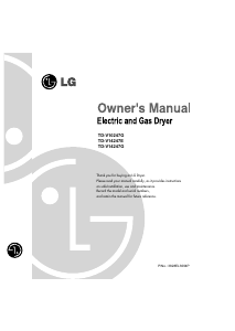 Manual de uso LG TD-V10247G Secadora