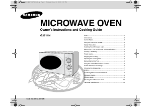 Manual Samsung G2711N/INT Microwave