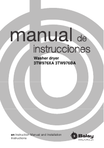 Manual Balay 3TW976BA Washer-Dryer