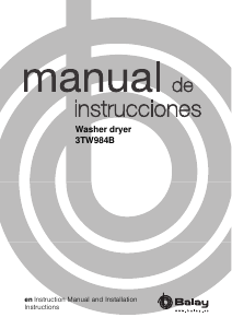 Manual Balay 3TW984B Washer-Dryer