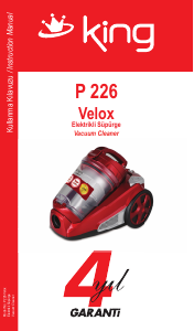 كتيب مكنسة كهربائية P 226 Velox King