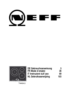 Használati útmutató Neff T4404X2 Főzőlap