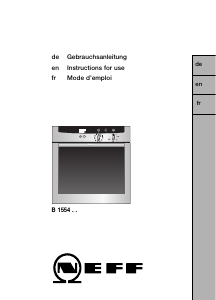 Manual Neff B1554N0 Oven