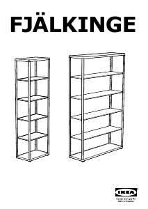 Manual IKEA FJALKINGE (58x35x193) Bibliotecă