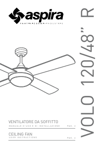 Manuale Aspira Volo Ventilatore da soffitto