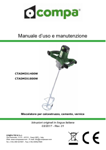 Manuale Compa CTADMIX1800W Miscelatore per cemento