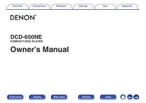 Manual Denon DCD-600NE CD Player