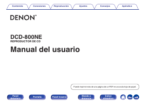 Manual de uso Denon DCD-800NE Reproductor de CD