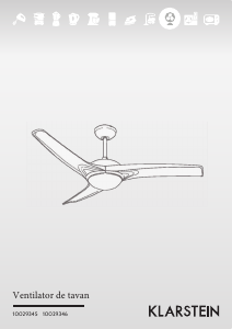 Manual Klarstein 10029346 Figo Ventilator de tavan