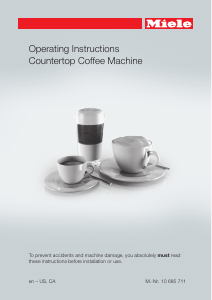 Manual Miele CM 6150 Coffee Machine