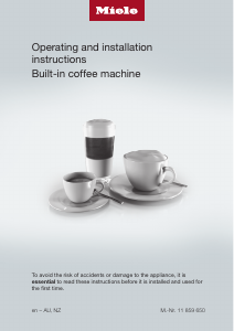 Manual Miele CVA 7440 Coffee Machine