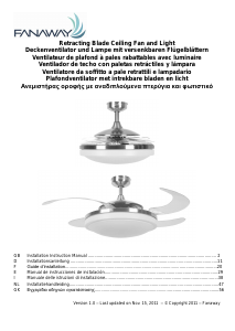 Manual de uso Fanaway LD-0003-07/WH/GS/E27 Ventilador de techo