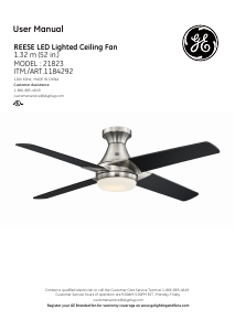 Manual GE 21823 Reese Ceiling Fan