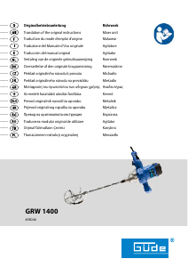 Návod Güde GRW 1400 Miešačka cementu