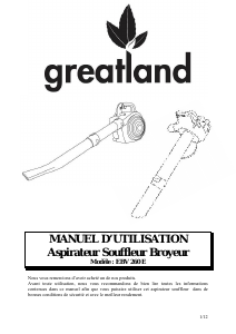 Mode d’emploi Greatland EBV 260 E Souffleur