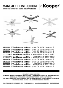 Manuale Kooper 2193211 Ventilatore da soffitto