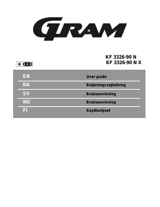 Brugsanvisning Gram KF 3326-90 N X Køle-fryseskab