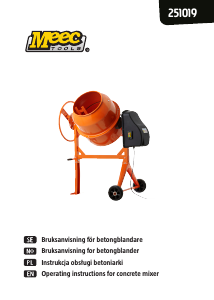 Bruksanvisning Meec Tools 251-019 Betongblandare